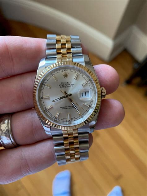 rolex datejust oyster 36 mm oystersteel and yellow gold|rolex datejust 36 stainless steel.